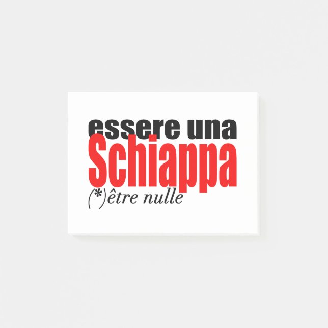 Notas Post-it® Essere una Schiappa être nulle en français p (Anverso)
