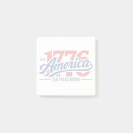 Notas Post-it® Est 1776 América 250 Años Joven Día de la Independ