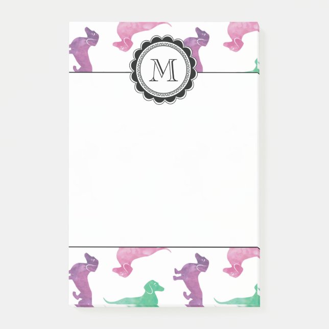 Notas Post-it® Está lloviendo Dachshunds (Anverso)