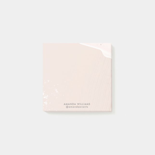 Notas Post-it® Estacionamiento de acuarela romantica rosa (Anverso)