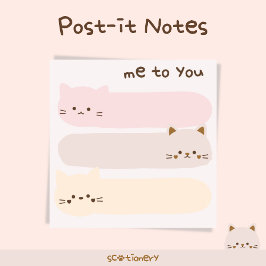 Notas Post-it® Estacionamiento de gatos pastel