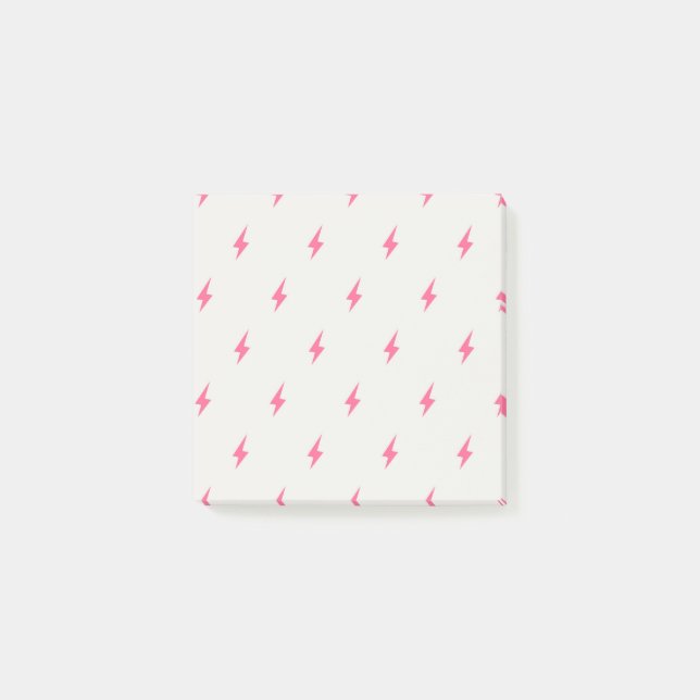 Notas Post-it® Estacionamiento elegante de relámpago rosa de vuel (Anverso)