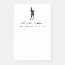 Notas Post-it® Estacionamiento Personal Elegante De Golf Blanco Y