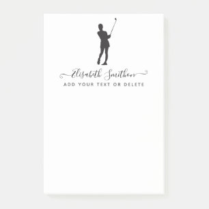 Notas Post-it® Estacionamiento Personal Elegante De Golf Blanco Y