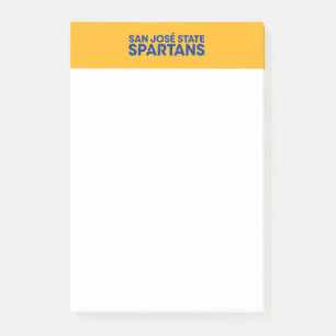 Notas Post-it® Estado Spartans Wordmark de San Jose