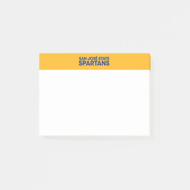Notas Post-it® Estado Spartans Wordmark de San Jose (Anverso)