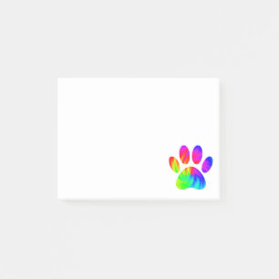 Notas Post-it® Estampa de pata de perro con Tie Dye