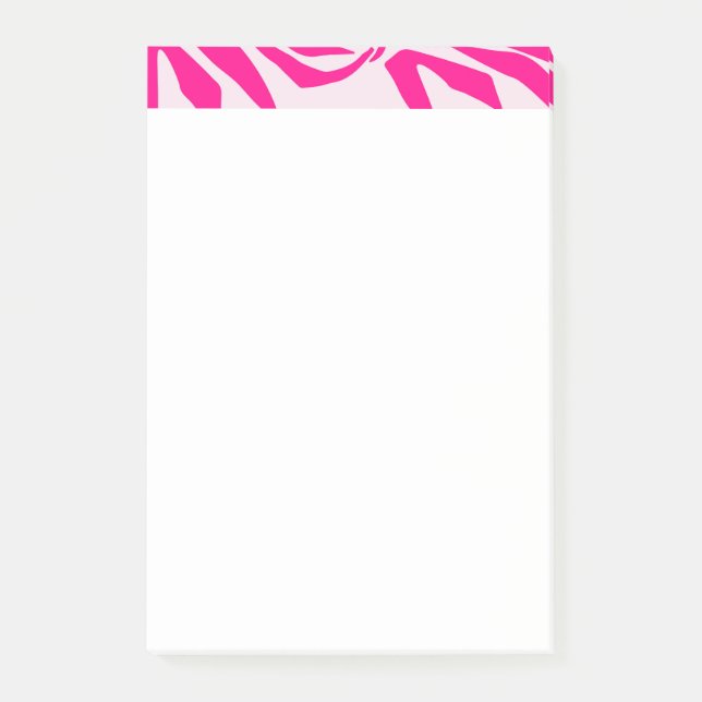 Notas Post-it® Estampado de cebra rosa (Anverso)