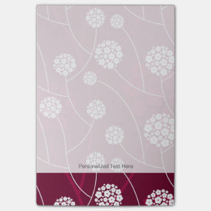 Notas Post-it® Estampado de flores abstracto