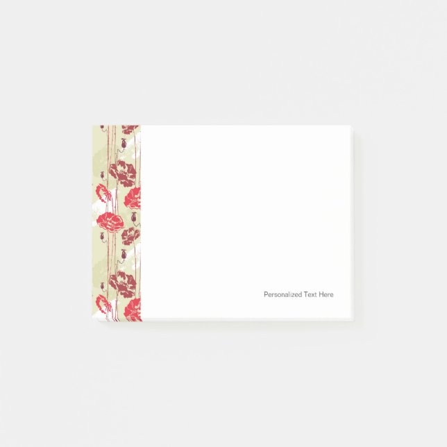 Notas Post-it® Estampado de flores abstracto 2 de la elegancia (Anverso)