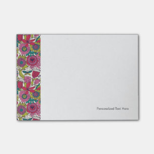 Notas Post-it® Estampado de flores brillante