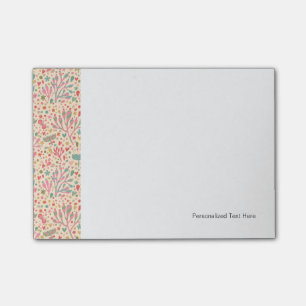 Notas Post-it® Estampado de flores brillante