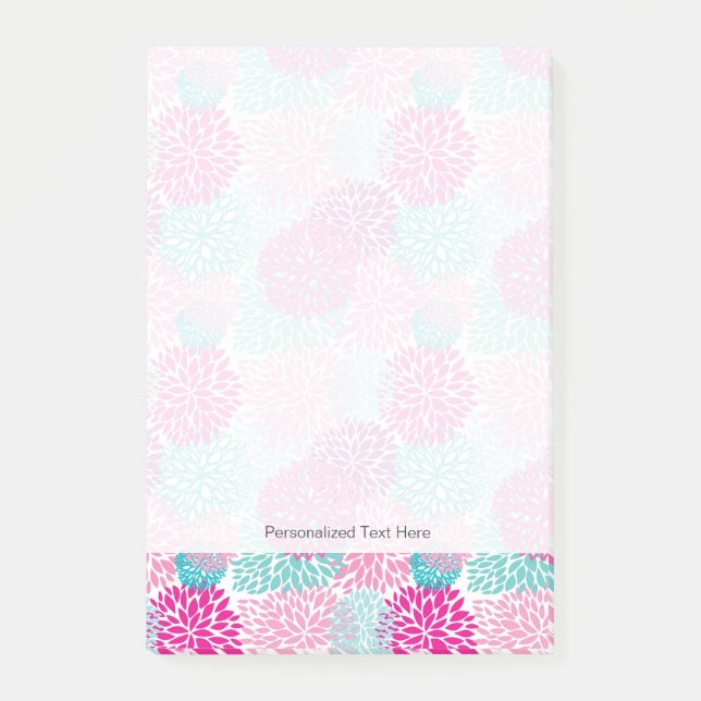Notas Post-it® Estampado de flores brillante 2 (Anverso)