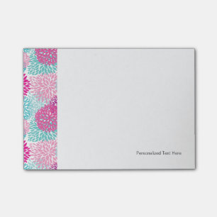 Notas Post-it® Estampado de flores brillante 2