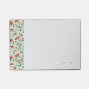 Notas Post-it® Estampado de flores con los gatos del dibujo