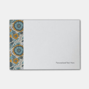 Notas Post-it® Estampado de flores del vintage