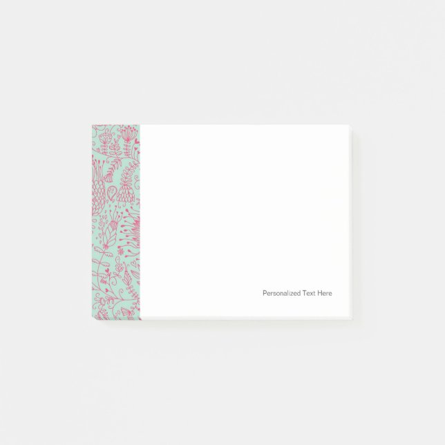 Notas Post-it® Estampado de flores lindo del verano (Anverso)