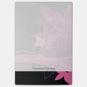 Notas Post-it® Estampado de flores magenta