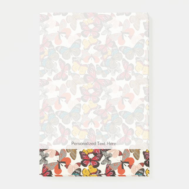 Notas Post-it® Estampado de flores retro (Anverso)