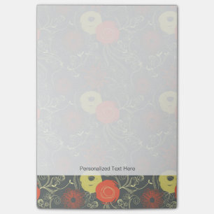 Notas Post-it® Estampado de flores retro 6