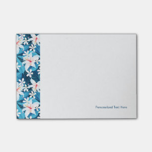 Notas Post-it® Estampado de flores tropical del hibisco