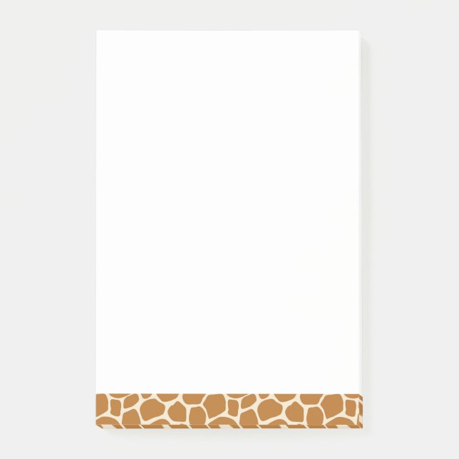 Notas Post-it® Estampado de girafa (Anverso)
