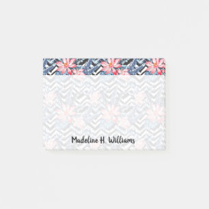 Notas Post-it® Estampado de plores tropical de Lotus