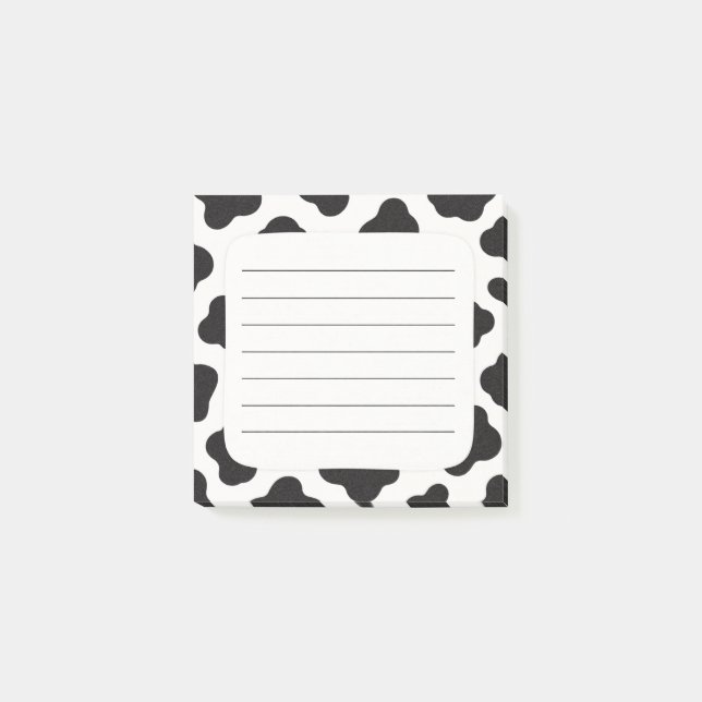 Notas Post-it® Estampado de vaca (Anverso)