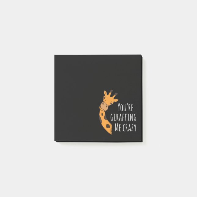 Notas Post-it® Estás girafando loco (Anverso)
