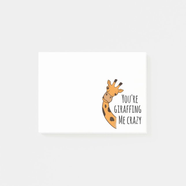 Notas Post-it® Estás girafando loco (Anverso)