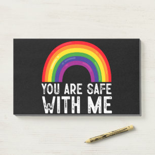 Notas Post-it® Estás Seguro Conmigo Mes del Orgullo LGBTQ Arcoíri