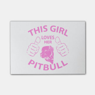 Notas Post-it® "Este chica ama rosa de su pitbull"
