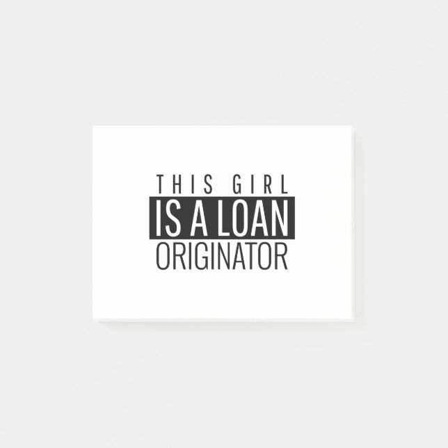 Notas Post-it® Este Chica Es Un Creador De Préstamos (Anverso)
