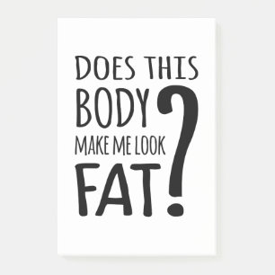 Notas Post-it® ¿Este Cuerpo Me Hace Mirar Gordo?