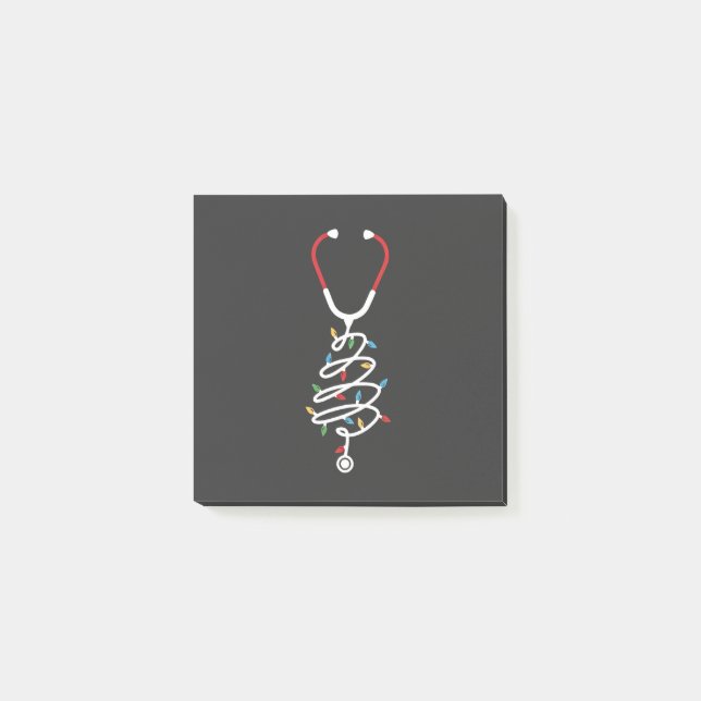 Notas Post-it® Estetioscopio Suministros médicos Luces de árbol d (Anverso)