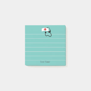 Notas Post-it® Estetoscopio Médico de Enfermería Personalizado 