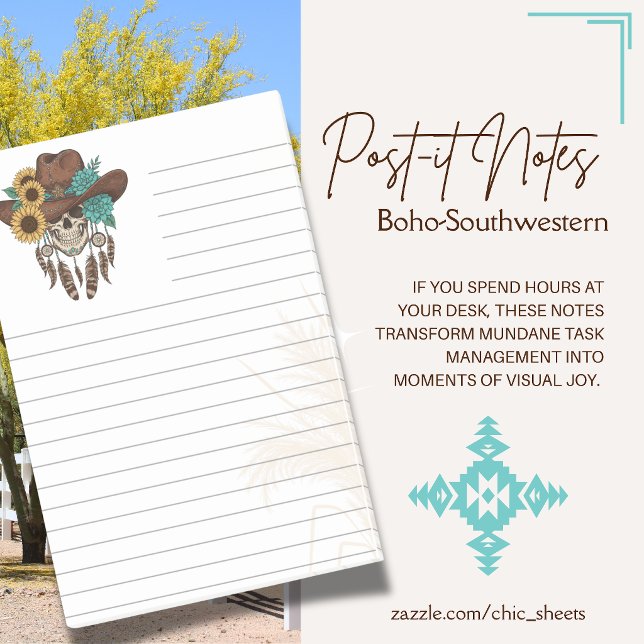 Notas Post-it® Estilo Boho-Suroeste Realce Renglones 3M  (Subido por el creador)
