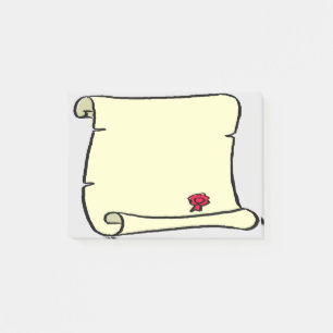 Notas Post-it® Estilo de desplazamiento de pergamino antiguo
