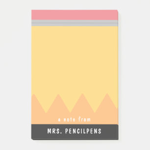 Notas Post-it® Estilo de lápiz de profesor personalizado