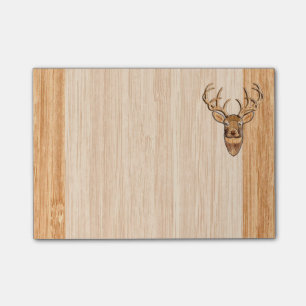 Notas Post-it® Estilo de madera del grano de la cabeza de los