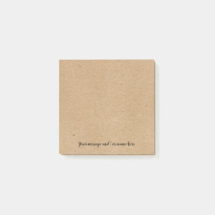 Notas Post-it® Estilo de papel Kraft rústico personalizado