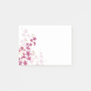 Notas Post-it® Estilo floral de la acuarela de la flor de cerezo