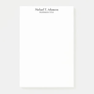 Notas Post-it® Estilo Retro Elegante Plata Blanco Simple