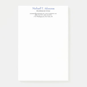 Notas Post-it® Estilo Retro Elegante Plata Blanco Simple