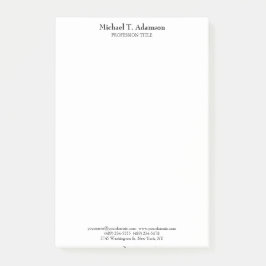 Notas Post-it® Estilo Retro Elegante Plata Blanco Simple