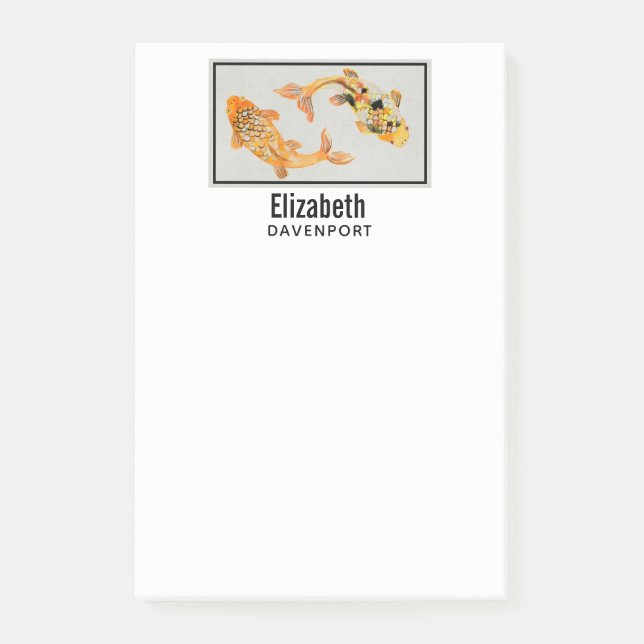 Notas Post-it® Estiloso Koi Fish (Anverso)