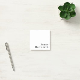 Notas Post-it® Estiloso Texto Retro Moderno Editable | Gris