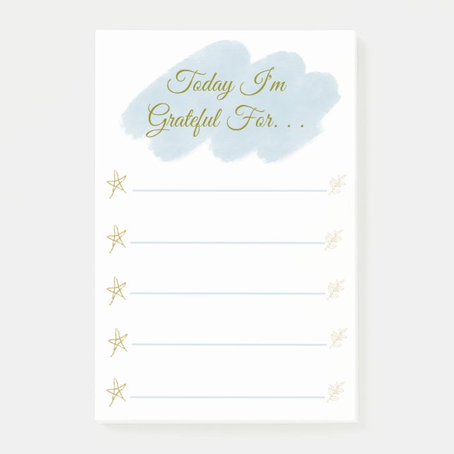 Notas Post-it® Estoy agradecido por el agradecimiento personaliza (Anverso)