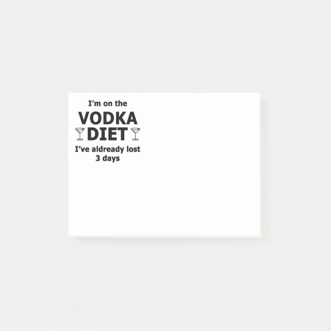 Notas Post-it® Estoy en la dieta de Vodka (Anverso)