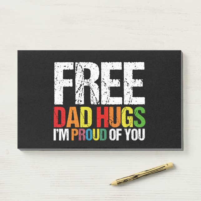 Notas Post-it® Estoy Orgulloso De Ti Abrazos De Papá Gratis Mes D (En escritorio)